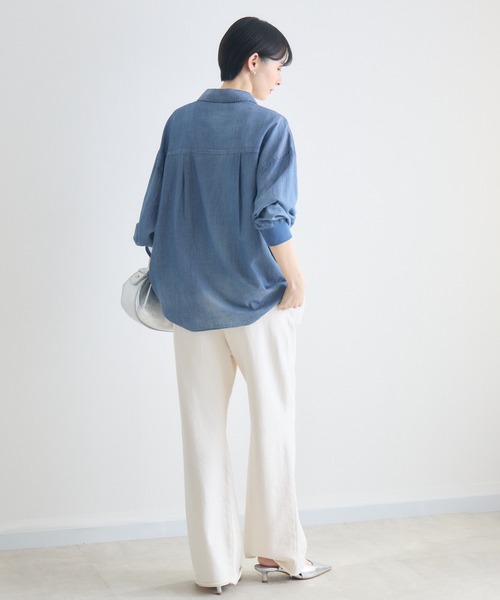 Paradise Picnic（パラダイスピクニック）の「WEB限定 Dignite Collier シアーデニムシャツ（シャツ/ブラウス・レディース・ブラック/ブルー・FREE）」の14枚目の写真