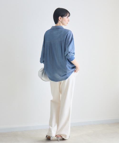 Paradise Picnic（パラダイスピクニック）の「WEB限定 Dignite Collier シアーデニムシャツ（シャツ/ブラウス・レディース・ブラック/ブルー・FREE）」の15枚目の写真