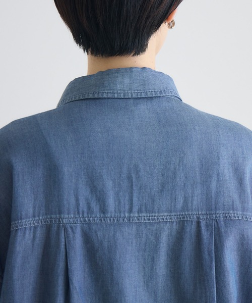 Paradise Picnic（パラダイスピクニック）の「WEB限定 Dignite Collier シアーデニムシャツ（シャツ/ブラウス・レディース・ブラック/ブルー・FREE）」の6枚目の写真