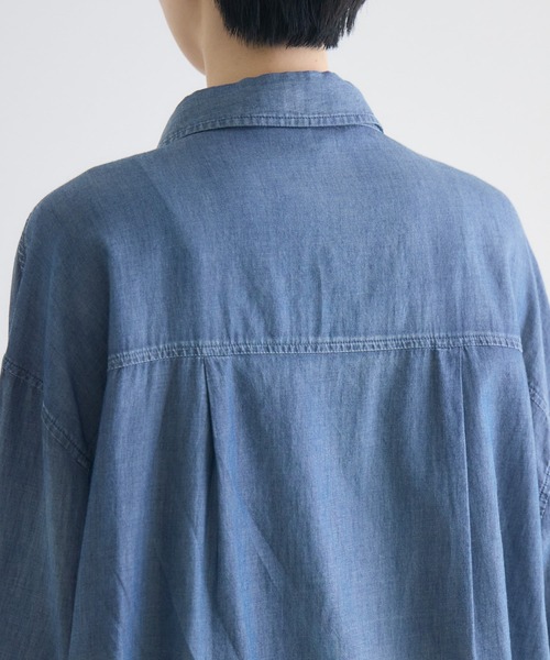 Paradise Picnic（パラダイスピクニック）の「WEB限定 Dignite Collier シアーデニムシャツ（シャツ/ブラウス・レディース・ブラック/ブルー・FREE）」の5枚目の写真