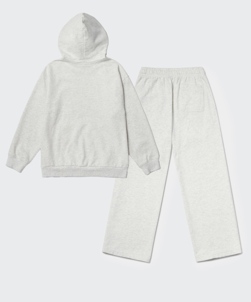 MUSINSA STANDARD KIDS（ムシンサスタンダードキッズ）の「オーバーサイズフードパーカースウェットシャツ＆ラウンジスウェットパンツセットアップ[オートミール]（セットアップ・レディース・その他・100/110/120/130/140/150/160）」の4枚目の写真