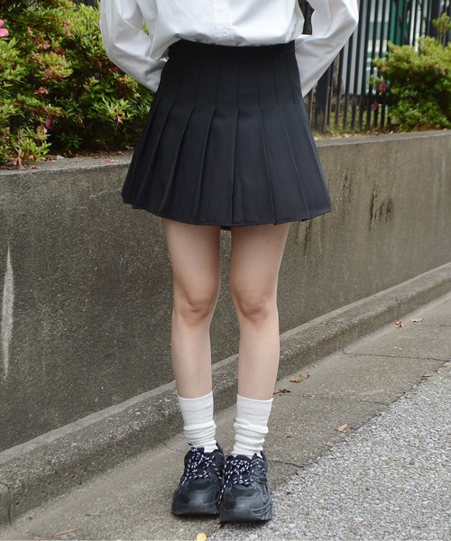 &soiree(アンドソワレ)の「プリーツミニスカート(スカート・レディース・グレー/ブラック・FREE)」の10枚目の写真
