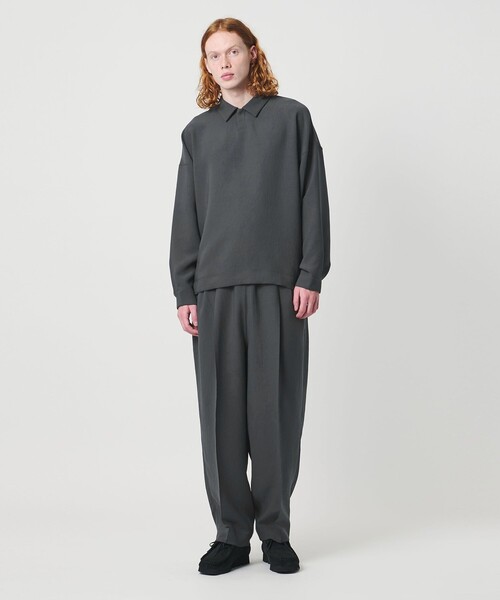 UNITED ARROWS & SONS by DAISUKE OBANA（ユナイテッドアローズアンドサンズバイダイスケオバナ）の「＜D.O UNITED ARROWS BY DAISUKE OBANA＞Ⅰ COL SETIN/LS PL 26SS/ポロシャツ（ポロシャツ・メンズ・グレー系・XL/L/M/S）」の4枚目の写真
