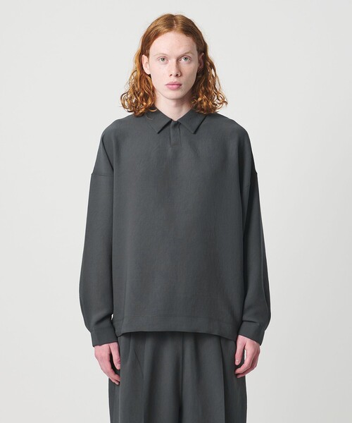 UNITED ARROWS & SONS by DAISUKE OBANA（ユナイテッドアローズアンドサンズバイダイスケオバナ）の「＜D.O UNITED ARROWS BY DAISUKE OBANA＞Ⅰ COL SETIN/LS PL 26SS/ポロシャツ（ポロシャツ・メンズ・グレー系・XL/L/M/S）」の7枚目の写真