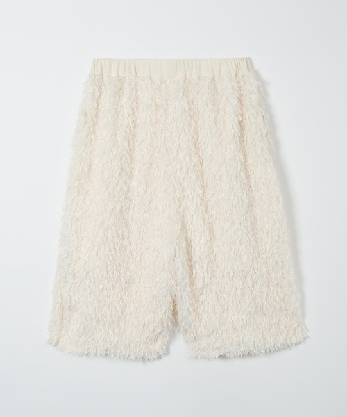 leinwande（ラインヴァンド）の「Feather Baggy Shorts（その他パンツ・レディース・ホワイト/ブラック・ONE SIZE）」の5枚目の写真