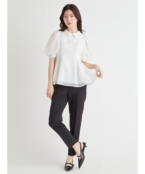 CELFORD（セルフォード）の「【洗える】テーパードパンツ（その他パンツ・レディース・ブラック/アイボリー/イエロー・38/36/34）」の2枚目の写真