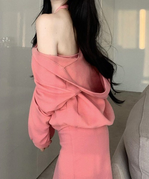 Miniministore（ミニミニストア）の「薄手スウェット上下春夏セットアップ韓国風（ワンピース・レディース・ブラック/ピンク・FREE）」の22枚目の写真