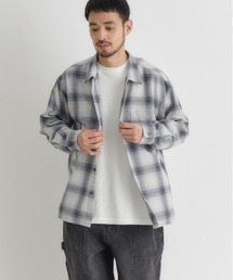BACK NUMBER | 【BACK NUMBER】 オンブレチェック 長袖シャツ (ワークシャツ / ヴィンテージライク / 羽織り)(シャツ/ブラウス)