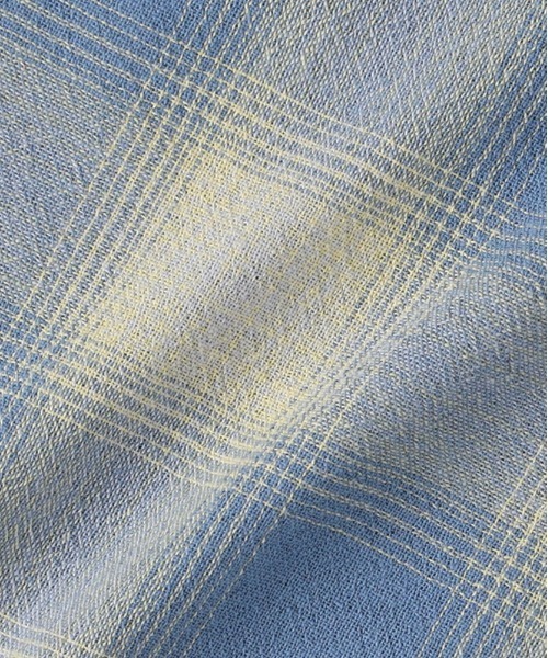 BACK NUMBER（バックナンバー）の「【BACK NUMBER】 オンブレチェック 長袖シャツ (ワークシャツ / ヴィンテージライク / 羽織り)（シャツ/ブラウス・メンズ・ブラック/ホワイト/ブルー・M/L/XL/S）」の10枚目の写真