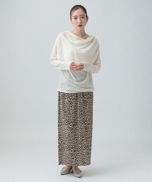 LEPSIM（レプシィム）の「《セルフカット可能》プリーツスカート　656675（スカート・レディース・ドット/ブラック/レオパード/ライトブルー・FREE）」の15枚目の写真