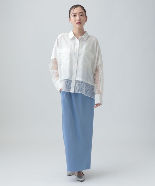 LEPSIM（レプシィム）の「《セルフカット可能》プリーツスカート　656675（スカート・レディース・ドット/ブラック/レオパード/ライトブルー・FREE）」の20枚目の写真