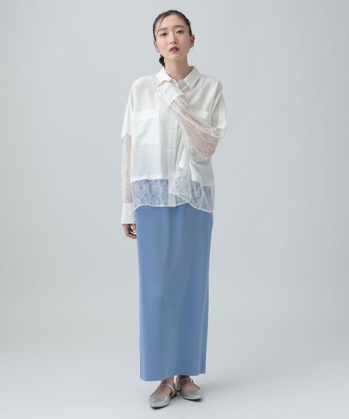 LEPSIM（レプシィム）の「《セルフカット可能》プリーツスカート　656675（スカート・レディース・ドット/ブラック/レオパード/ライトブルー・FREE）」の21枚目の写真