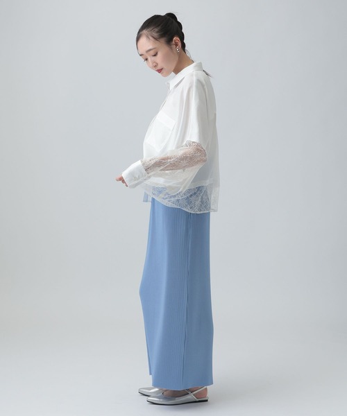 LEPSIM（レプシィム）の「《セルフカット可能》プリーツスカート　656675（スカート・レディース・ドット/ブラック/レオパード/ライトブルー・FREE）」の22枚目の写真