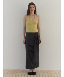 TUK WRAP SKIRT (CHARCOAL)