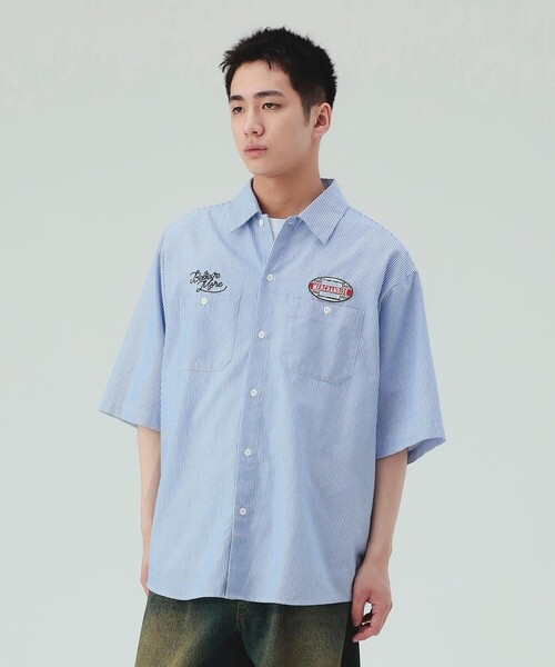 BEAMS HEART(ビームスハート)の「【ユニセックス】GMS ワーク シャツ(シャツ/ブラウス・メンズ・ブルー/ホワイト・LARGE/MEDIUM/SMALL)」の6枚目の写真