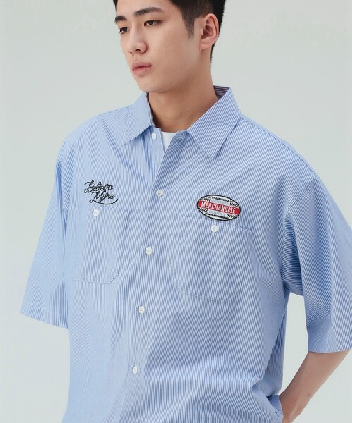 BEAMS HEART(ビームスハート)の「【ユニセックス】GMS ワーク シャツ(シャツ/ブラウス・メンズ・ブルー/ホワイト・LARGE/MEDIUM/SMALL)」の7枚目の写真