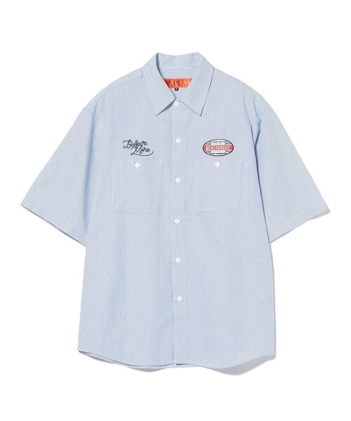 BEAMS HEART(ビームスハート)の「【ユニセックス】GMS ワーク シャツ(シャツ/ブラウス・メンズ・ブルー/ホワイト・LARGE/MEDIUM/SMALL)」の9枚目の写真