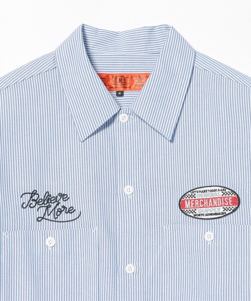 BEAMS HEART(ビームスハート)の「【ユニセックス】GMS ワーク シャツ(シャツ/ブラウス・メンズ・ブルー/ホワイト・LARGE/MEDIUM/SMALL)」の11枚目の写真