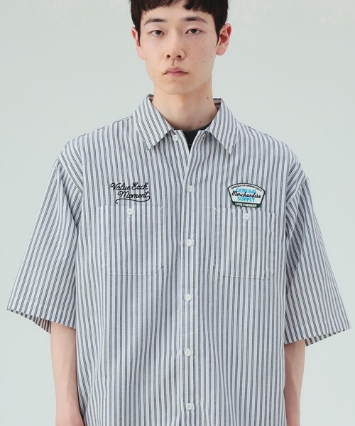 BEAMS HEART(ビームスハート)の「【ユニセックス】GMS ワーク シャツ(シャツ/ブラウス・メンズ・ブルー/ホワイト・LARGE/MEDIUM/SMALL)」の2枚目の写真