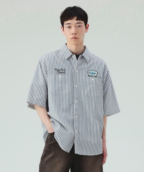 BEAMS HEART(ビームスハート)の「【ユニセックス】GMS ワーク シャツ(シャツ/ブラウス・メンズ・ブルー/ホワイト・LARGE/MEDIUM/SMALL)」の3枚目の写真