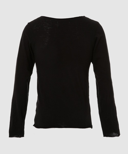 SUGARHILL(シュガーヒル)の「HENRY NECK LONG SLEEVE TEE(Tシャツ/カットソー・メンズ・ブラック/ホワイト系その他・1/2)」の3枚目の写真