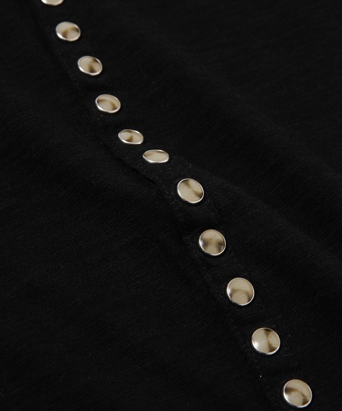 SUGARHILL(シュガーヒル)の「HENRY NECK LONG SLEEVE TEE(Tシャツ/カットソー・メンズ・ブラック/ホワイト系その他・1/2)」の7枚目の写真