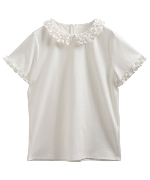 Fit more(フィットモア)の「フリルカラーカットソートップス(Tシャツ/カットソー・レディース・ホワイト/ピンク/ブラック・FREE)」の15枚目の写真