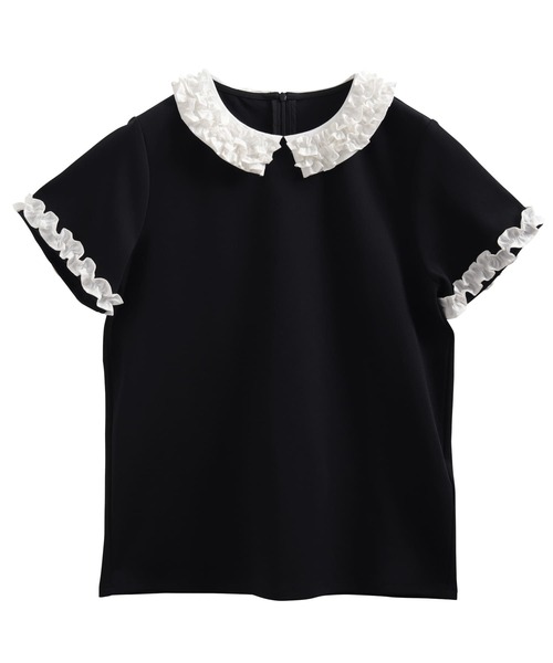 Fit more(フィットモア)の「フリルカラーカットソートップス(Tシャツ/カットソー・レディース・ホワイト/ピンク/ブラック・FREE)」の16枚目の写真