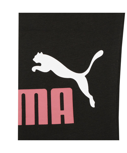 PUMA（プーマ）の「PUMA プーマ ガールズ ESS 2 カラー NO1 ロゴ レギンス 120-160cm（レギンス/スパッツ・キッズ・ブラック×ピンク・160/130/120/150/140）」の4枚目の写真