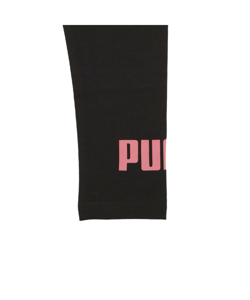 PUMA（プーマ）の「PUMA プーマ ガールズ ESS 2 カラー NO1 ロゴ レギンス 120-160cm（レギンス/スパッツ・キッズ・ブラック×ピンク・160/130/120/150/140）」の5枚目の写真