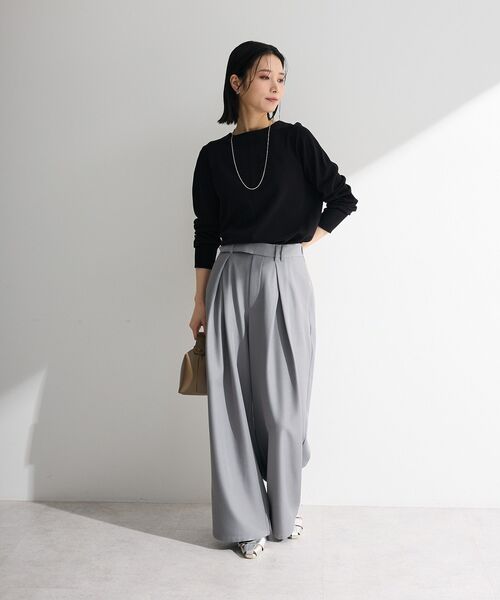 Green Parks(グリーンパークス)の「パール調ボタン付き2WAYニットプルオーバー(ニット/セーター・レディース・オフホワイト/ブルー/ブラック・FREE)」の19枚目の写真