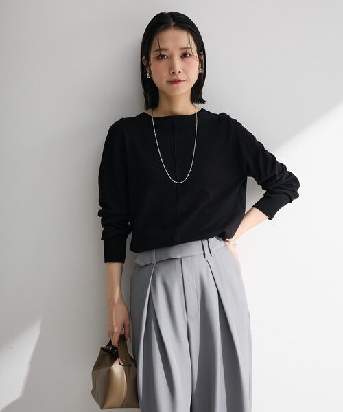 Green Parks(グリーンパークス)の「パール調ボタン付き2WAYニットプルオーバー(ニット/セーター・レディース・オフホワイト/ブルー/ブラック・FREE)」の21枚目の写真