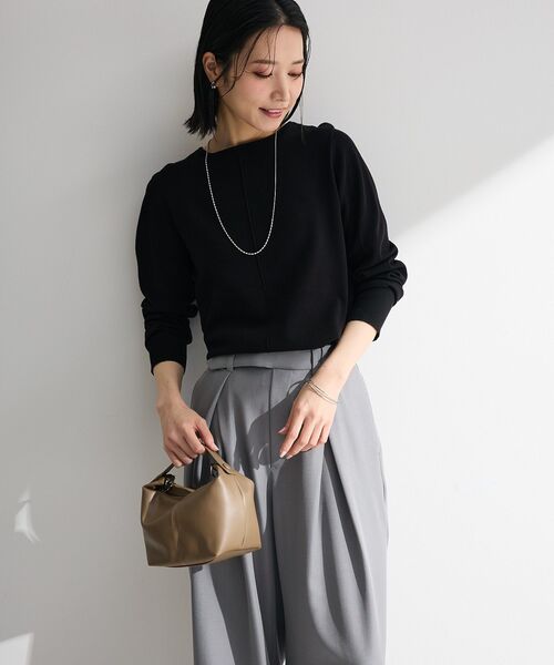 Green Parks(グリーンパークス)の「パール調ボタン付き2WAYニットプルオーバー(ニット/セーター・レディース・オフホワイト/ブルー/ブラック・FREE)」の22枚目の写真