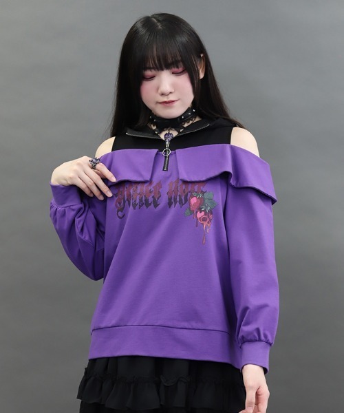 セール】ポイズンベリー肩あきパーカー（Tシャツ/カットソー）｜NIBBLE