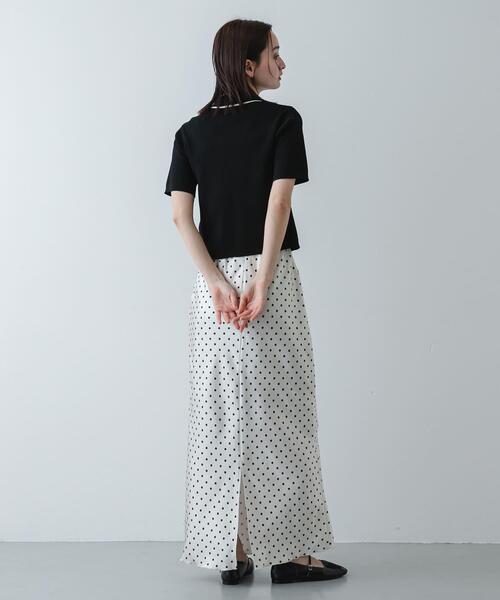 SENSE OF PLACE by URBAN RESEARCH（センスオブプレイスバイアーバンリサーチ）の「バイカラーエリツキホックニット（ニット/セーター・レディース・ブルー/アイボリー/ブラック・ONE）」の18枚目の写真