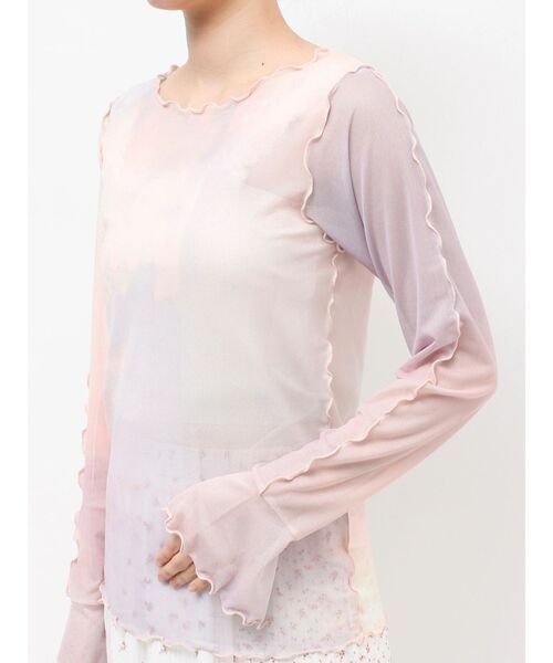 merry jenny（メリージェニー）の「sistars sheer tops（Tシャツ/カットソー・レディース・グレー/ピンク・FREE）」の22枚目の写真