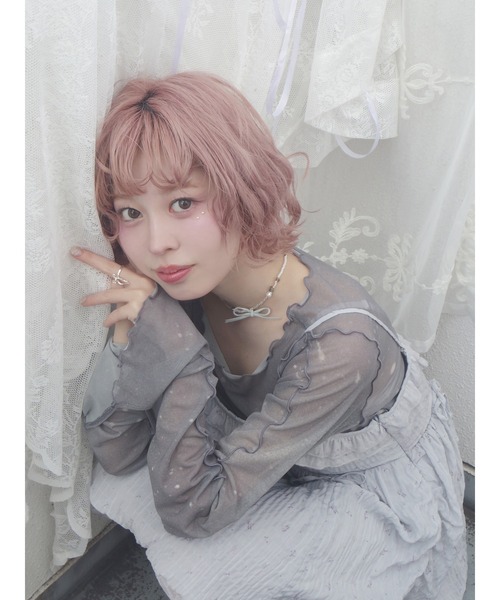 merry jenny（メリージェニー）の「sistars sheer tops（Tシャツ/カットソー・レディース・グレー/ピンク・FREE）」の5枚目の写真