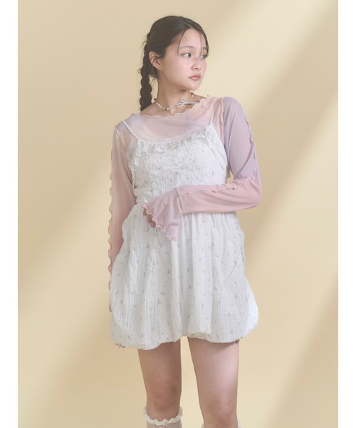 merry jenny（メリージェニー）の「sistars sheer tops（Tシャツ/カットソー・レディース・グレー/ピンク・FREE）」の8枚目の写真