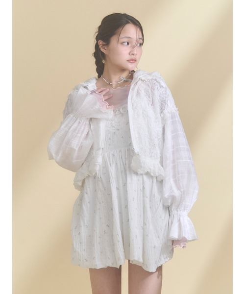 merry jenny（メリージェニー）の「sistars sheer tops（Tシャツ/カットソー・レディース・グレー/ピンク・FREE）」の9枚目の写真