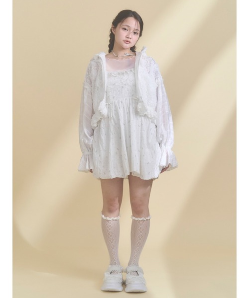 merry jenny（メリージェニー）の「sistars sheer tops（Tシャツ/カットソー・レディース・グレー/ピンク・FREE）」の10枚目の写真