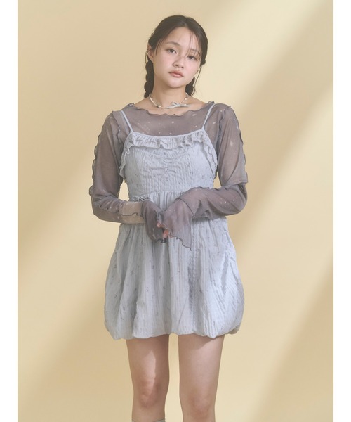 merry jenny（メリージェニー）の「sistars sheer tops（Tシャツ/カットソー・レディース・グレー/ピンク・FREE）」の12枚目の写真