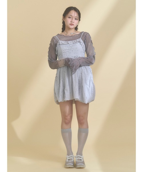 merry jenny（メリージェニー）の「sistars sheer tops（Tシャツ/カットソー・レディース・グレー/ピンク・FREE）」の15枚目の写真