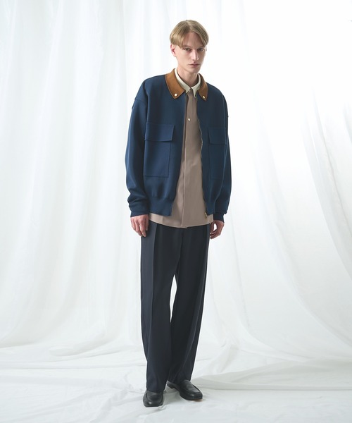 CULLNI（クルニ）の「【CULLNI/クルニ】別注 Gabardine Pin Tuck Pant（スラックス・メンズ・ブラック/カーキ/ネイビー・1/2）」の8枚目の写真