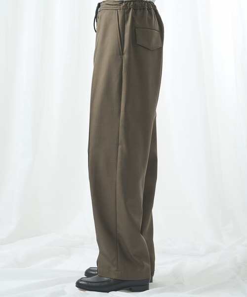 CULLNI（クルニ）の「【CULLNI/クルニ】別注 Gabardine Pin Tuck Pant（スラックス・メンズ・ブラック/カーキ/ネイビー・1/2）」の16枚目の写真