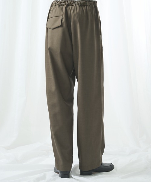 CULLNI（クルニ）の「【CULLNI/クルニ】別注 Gabardine Pin Tuck Pant（スラックス・メンズ・ブラック/カーキ/ネイビー・1/2）」の17枚目の写真