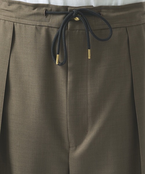 CULLNI（クルニ）の「【CULLNI/クルニ】別注 Gabardine Pin Tuck Pant（スラックス・メンズ・ブラック/カーキ/ネイビー・1/2）」の18枚目の写真