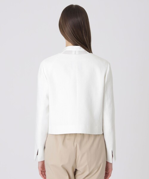 BLUE LABEL CRESTBRIDGE(ブルーレーベルクレストブリッジ)の「ストレッチダンガリーノーカラージャケット(ノーカラージャケット・レディース・ブラック/オフホワイト・38/36)」の16枚目の写真