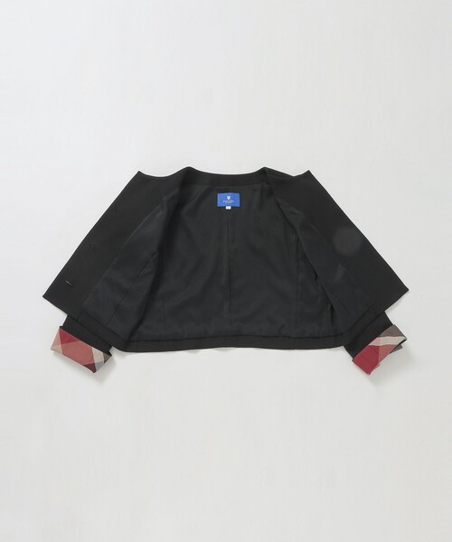 BLUE LABEL CRESTBRIDGE(ブルーレーベルクレストブリッジ)の「ストレッチダンガリーノーカラージャケット(ノーカラージャケット・レディース・ブラック/オフホワイト・38/36)」の11枚目の写真