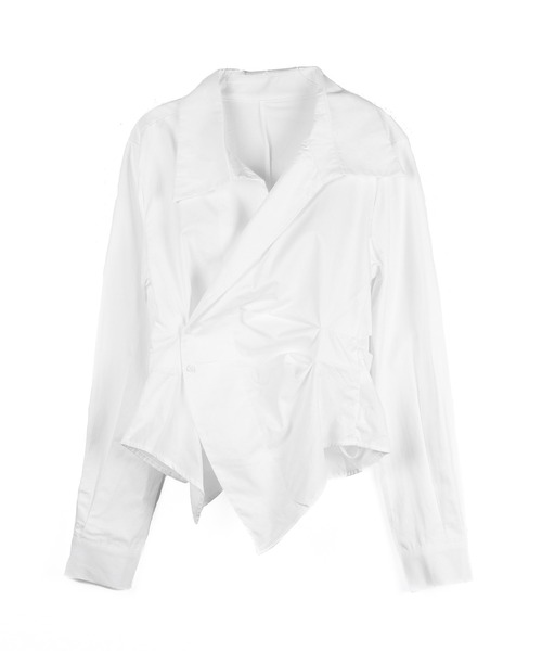 me+em select(ミームセレクト)の「【 3color 】タックレイヤードアシンメトリーミディシャツ / tuck layered asymmetry midi shirts(シャツ/ブラウス・レディース・ブラック/ブルー/ホワイト・FREE)」の22枚目の写真