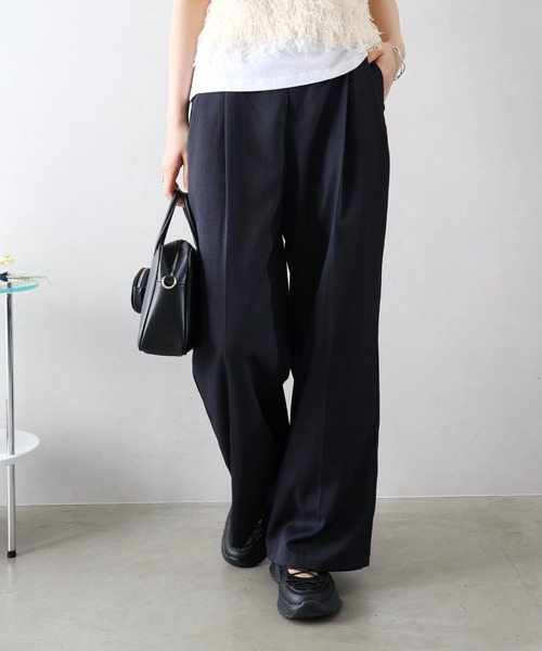 SpRay（スプレイ）の「ツイルカラータックパンツ（その他パンツ・レディース・ネイビー/グレー/ブラウン・FREE）」の3枚目の写真